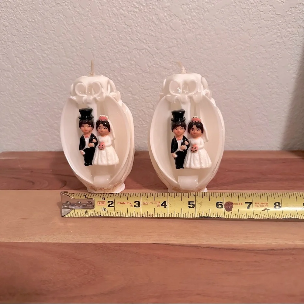 New Handmade Wedding Couple Candle Set